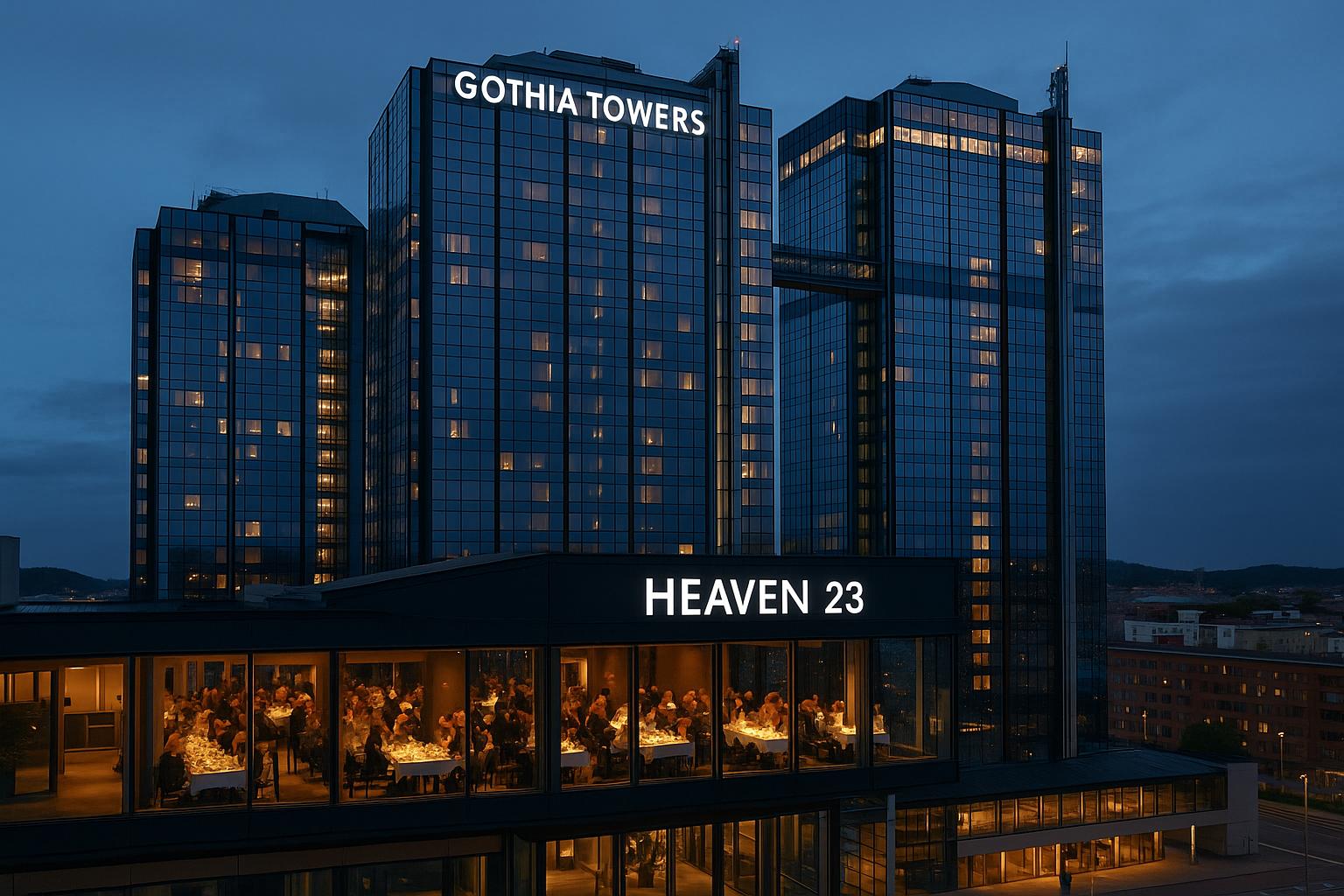 Se Gothia Towers och äta på restaurangen Heaven 23