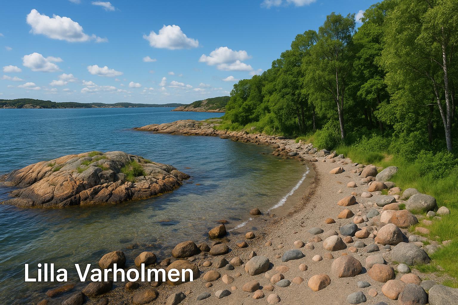 Utforska Lilla Varholmen och dess stränder
