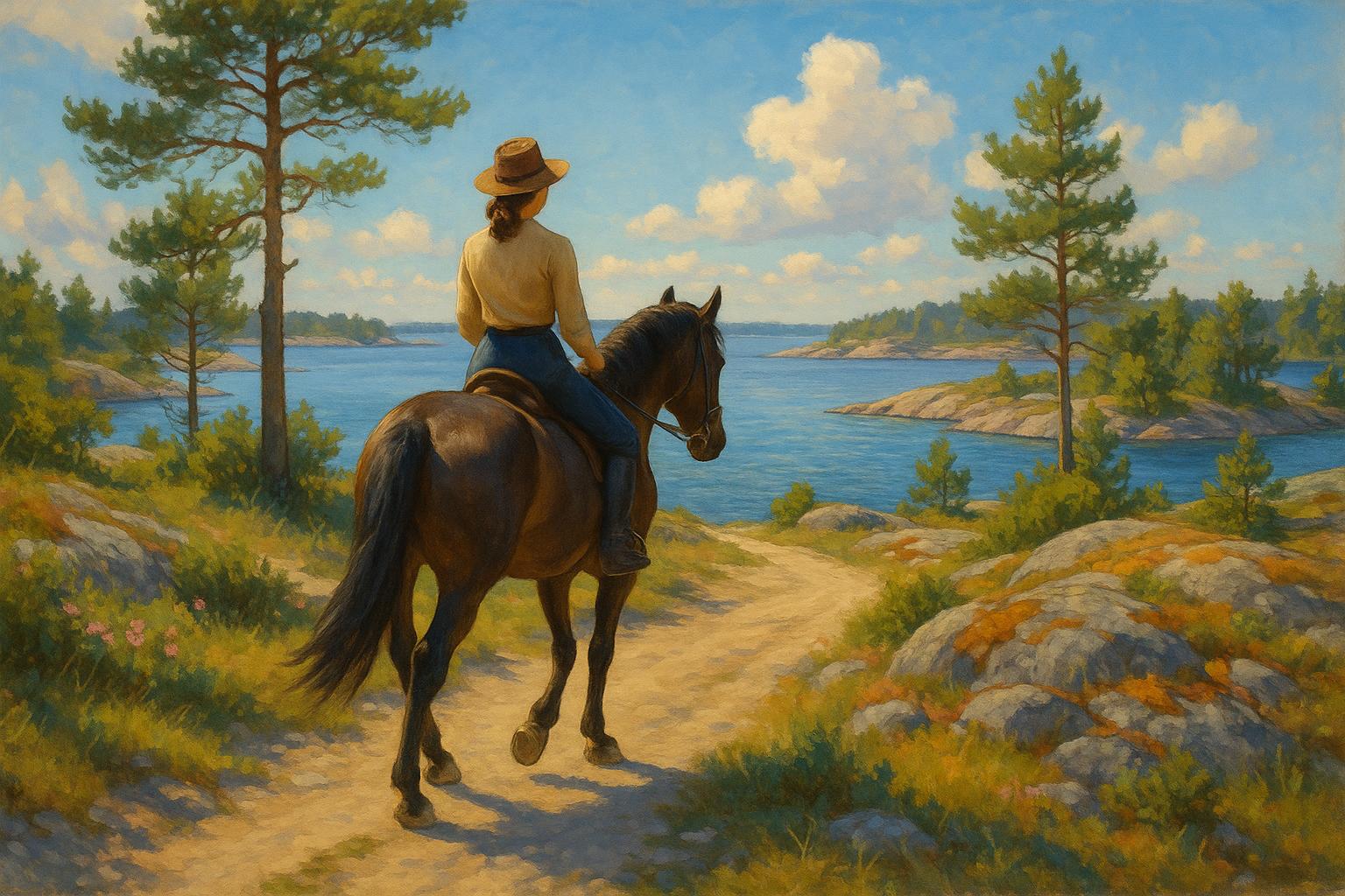 Ta en ridtur på en skärgårdsö