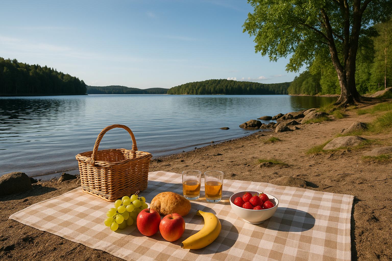 Ta en picknick vid Delsjöns strand